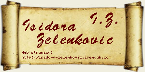 Isidora Zelenković vizit kartica